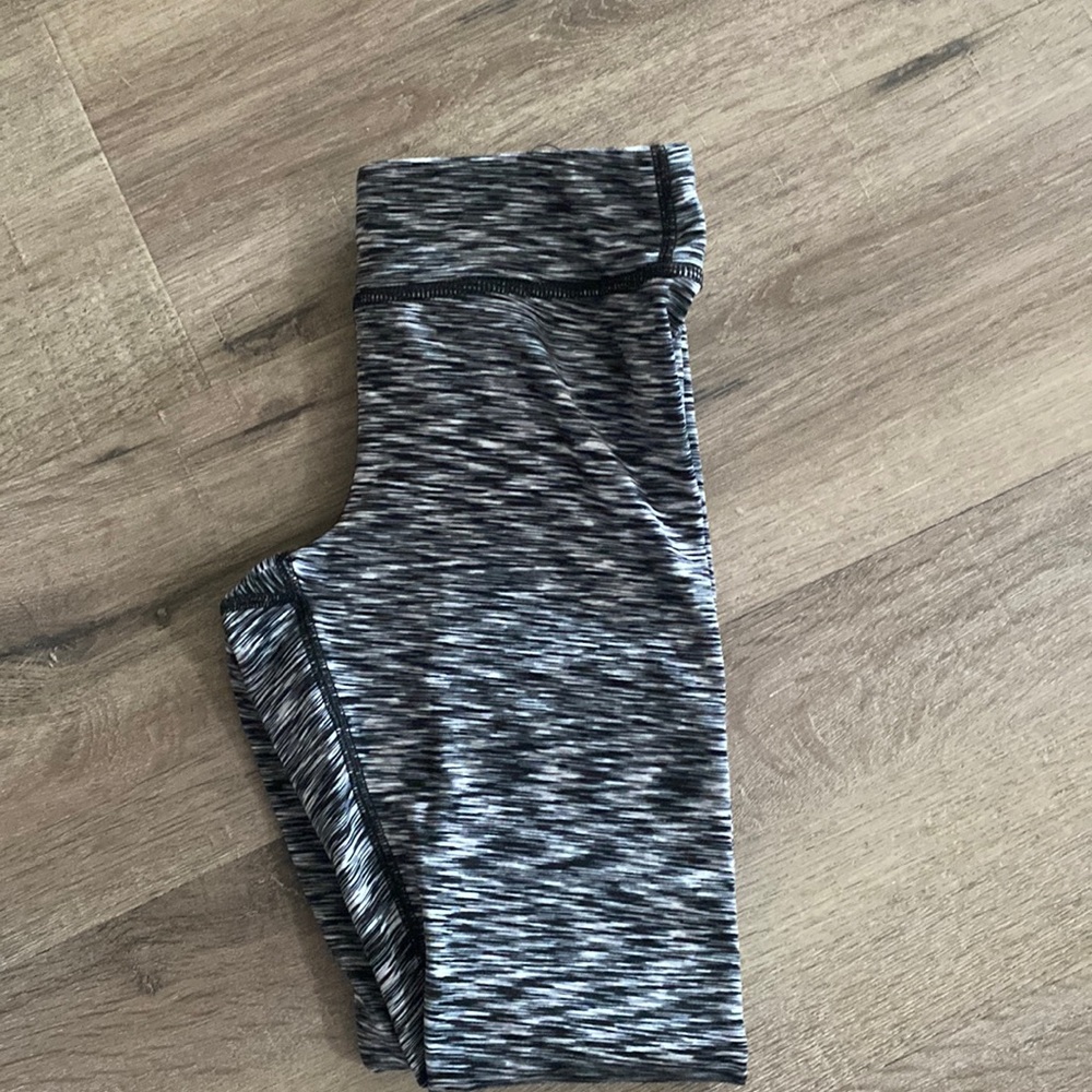Black and white striped leggings